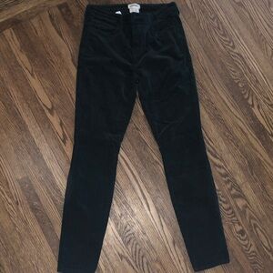 L’AGENCE Marguerite Skinny Velvet Jean color evergreen. Size 29.